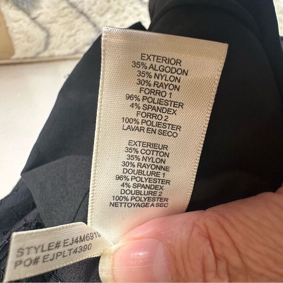 Eliza J Black Sheath Dress with 3/4 Sleeves and Scoop Neck - Picture 6 of 10